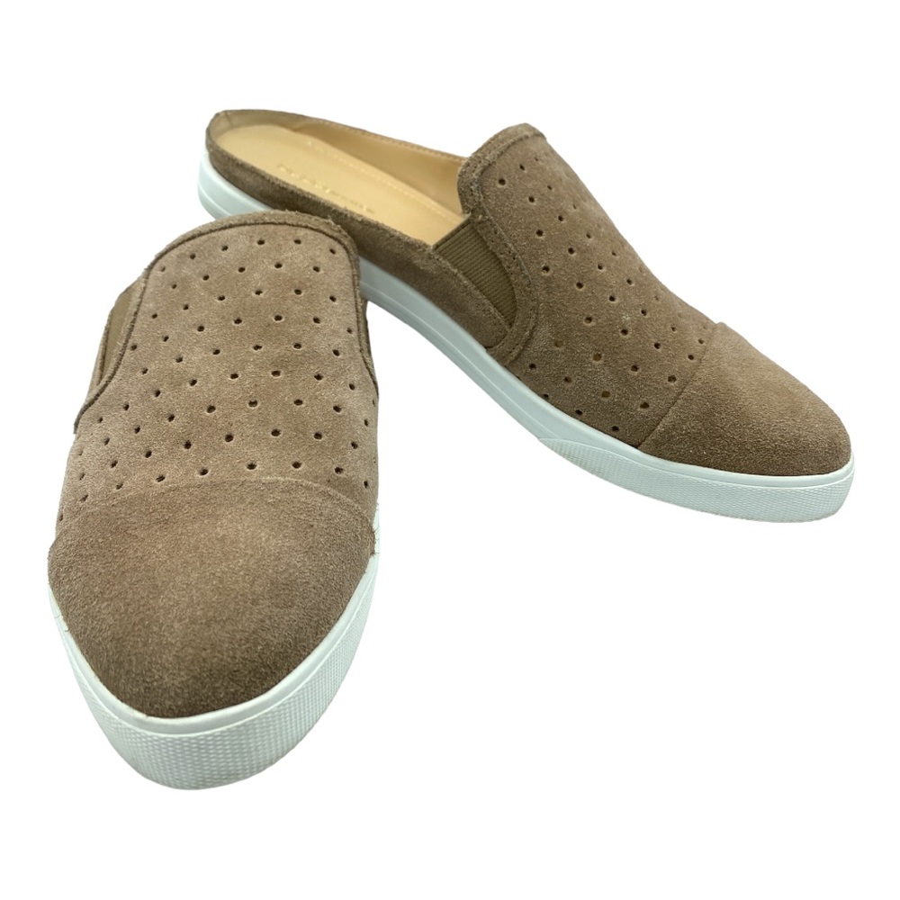 BCBG Tan Suede Leather Mules - Sz 8M